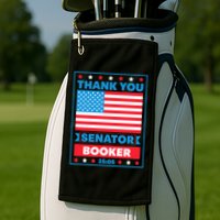 Thank You Senator Cory Booker 25 Hours And 5 Minutes Golf Towel