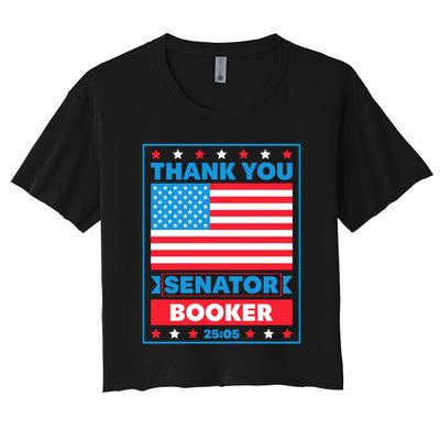 Thank You Senator Cory Booker 25 Hours And 5 Minutes Crop Top