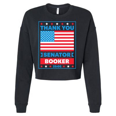 Thank You Senator Cory Booker 25 Hours And 5 Minutes Cropped Pullover Crew