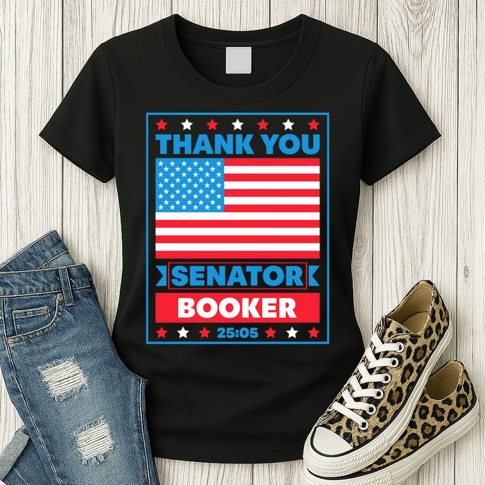 Thank You Senator Cory Booker 25 Hours And 5 Minutes Womens T-Shirt