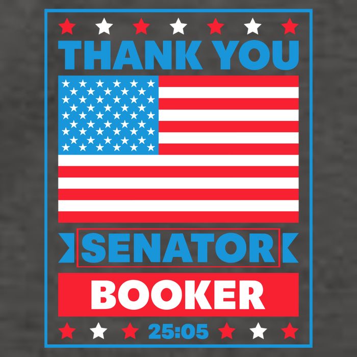Thank You Senator Cory Booker 25 Hours And 5 Minutes Vector Backpack