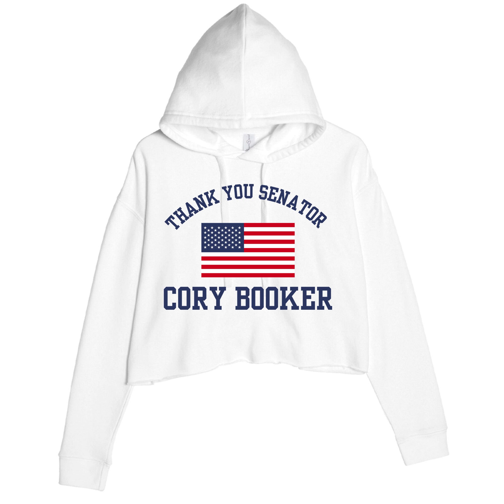 Thank You Senator Cory Booker Crop Fleece Hoodie