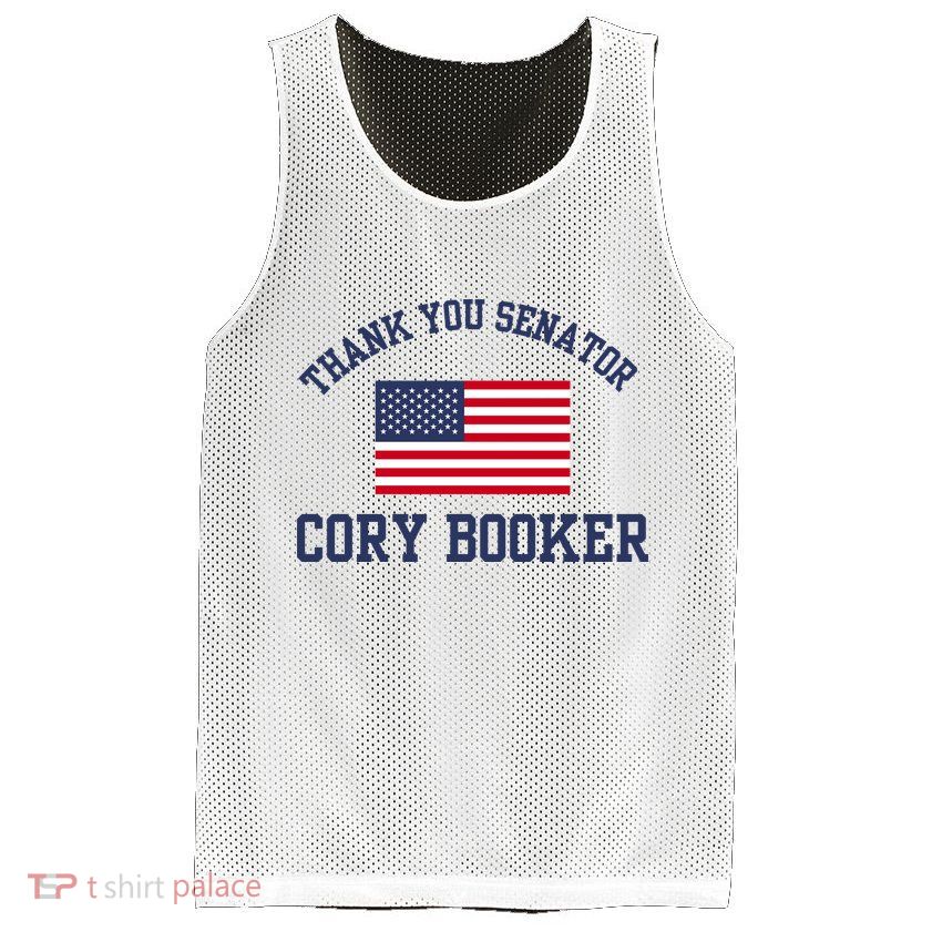Thank You Senator Cory Booker Mesh Reversible Basketball Jersey Tank