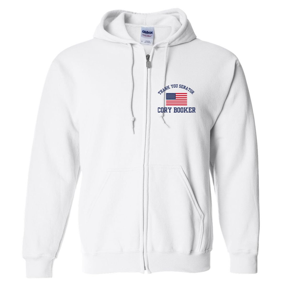 Thank You Senator Cory Booker Full Zip Hoodie