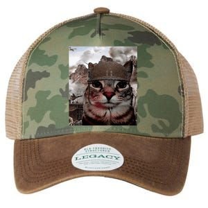 Thousand Yard Stare Funny Soldier Cat Meme In Battlefield Legacy Tie Dye Trucker Hat