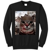 Thousand Yard Stare Funny Soldier Cat Meme In Battlefield Sweatshirt