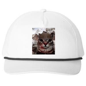 Thousand Yard Stare Funny Soldier Cat Meme In Battlefield Snapback Five-Panel Rope Hat