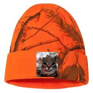 Thousand Yard Stare Funny Soldier Cat Meme In Battlefield Kati Licensed 12" Camo Beanie