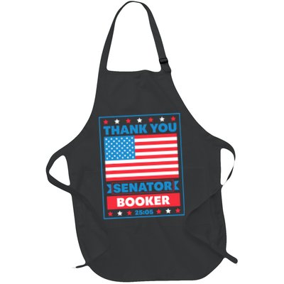 Thank You Senator Cory Booker 25 Hours And 5 Minutes  Full-Length Apron With Pockets