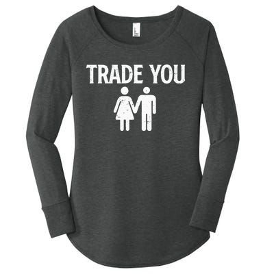 Trade You Swinger Wife Husband Swapping Swinging Lifestyle Women's Perfect Tri Tunic Long Sleeve Shirt