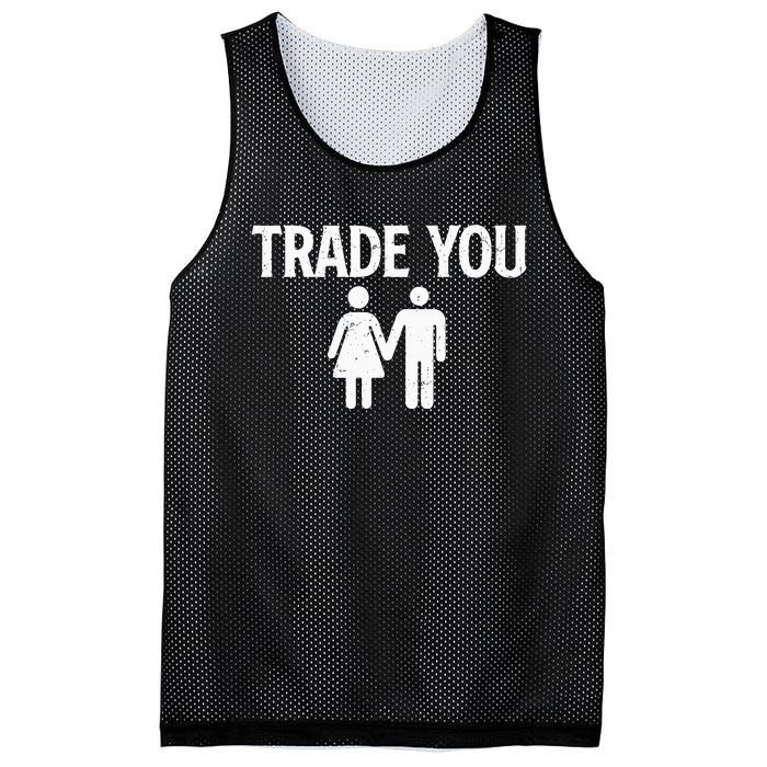 Trade You Swinger Wife Husband Swapping Swinging Lifestyle Mesh Reversible Basketball Jersey Tank