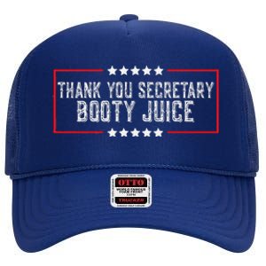 Thank You Secretary Booty Juice Funny Biden High Crown Mesh Back Trucker Hat