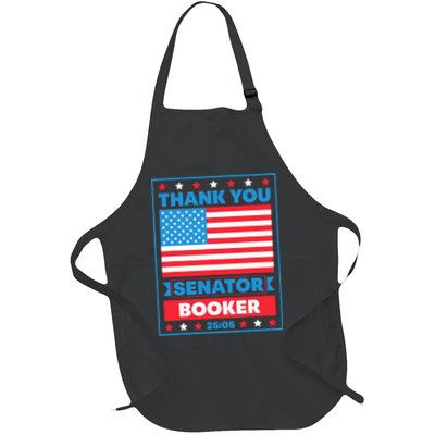 Thank You Senator Cory Booker 25 Hours And 5 Minutes Full-Length Apron With Pockets