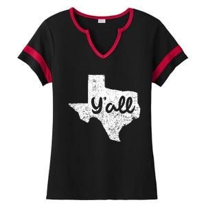 Texas YAll Southern Saying Proud Texan Quote Ladies Halftime Notch Neck Tee