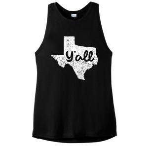 Texas YAll Southern Saying Proud Texan Quote Ladies PosiCharge Tri-Blend Wicking Tank