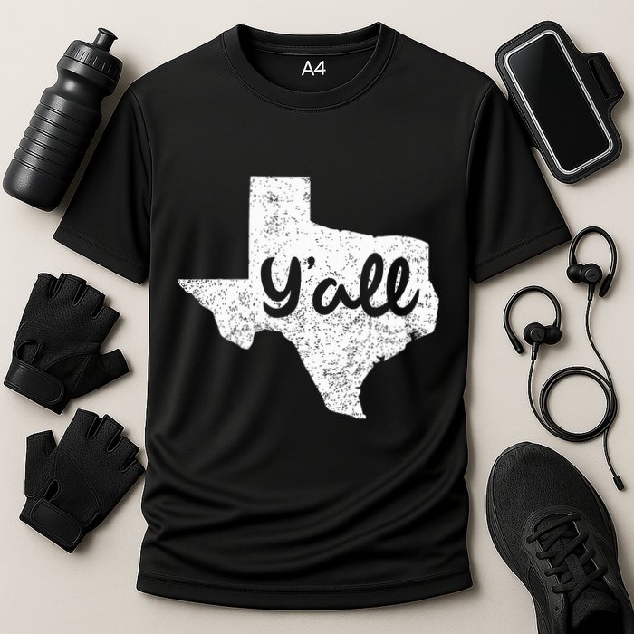 Texas YAll Southern Saying Proud Texan Quote Cooling Performance Crew T-Shirt