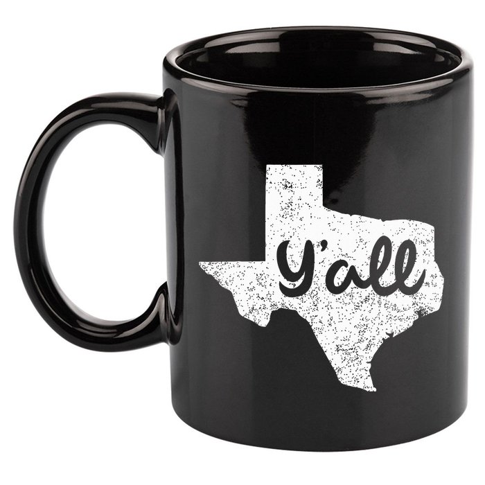 Texas YAll Southern Saying Proud Texan Quote 11oz C Handle Ceramic Mug