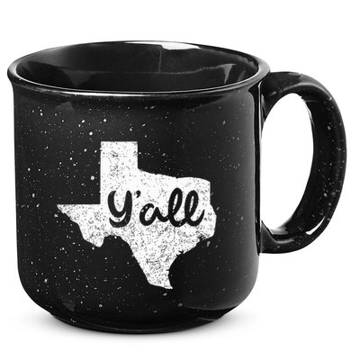 Texas YAll Southern Saying Proud Texan Quote 15oz Campfire Ceramic Mug