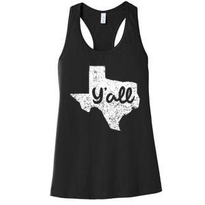 Texas YAll Southern Saying Proud Texan Quote Women's Racerback Tank