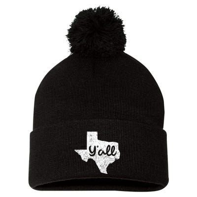 Texas YAll Southern Saying Proud Texan Quote Pom Pom 12in Knit Beanie