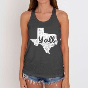 Texas YAll Southern Saying Proud Texan Quote Women's Knotted Racerback Tank