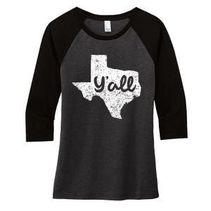 Texas YAll Southern Saying Proud Texan Quote Women's Tri-Blend 3/4-Sleeve Raglan Shirt