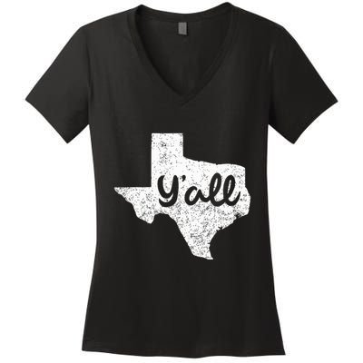 Texas YAll Southern Saying Proud Texan Quote Women's V-Neck T-Shirt
