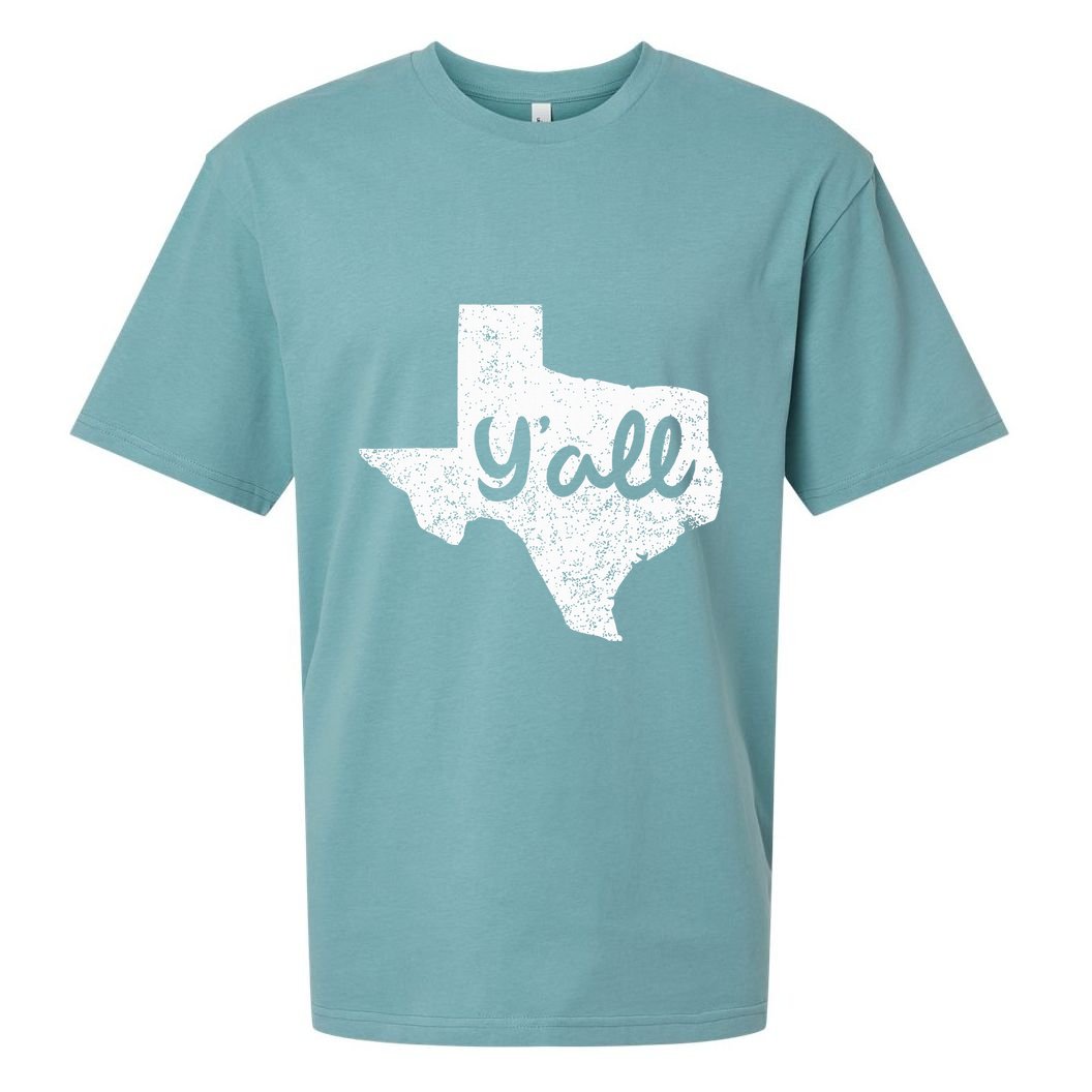 Texas YAll Southern Saying Proud Texan Quote Sueded Cloud Jersey T-Shirt