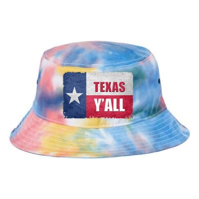 Texas YAll State Of Texas Flag Tie Dye Newport Bucket Hat