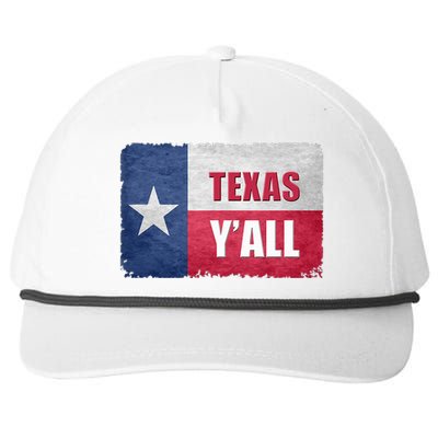 Texas YAll State Of Texas Flag Snapback Five-Panel Rope Hat