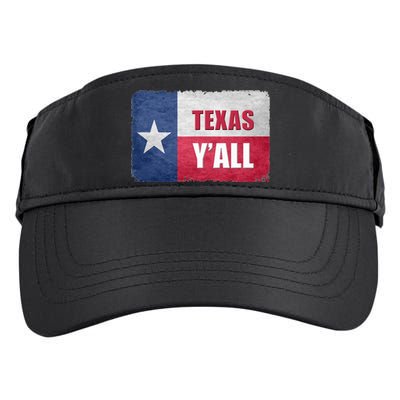 Texas YAll State Of Texas Flag Adult Drive Performance Visor