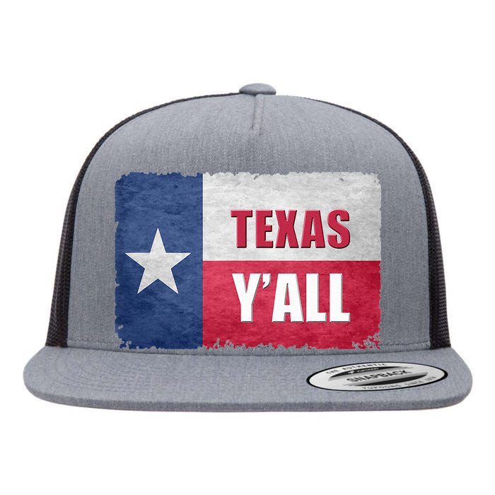 Texas YAll State Of Texas Flag Flat Bill Trucker Hat