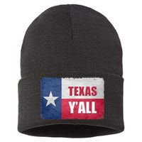 Texas YAll State Of Texas Flag Sustainable Knit Beanie