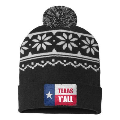 Texas YAll State Of Texas Flag USA-Made Snowflake Beanie