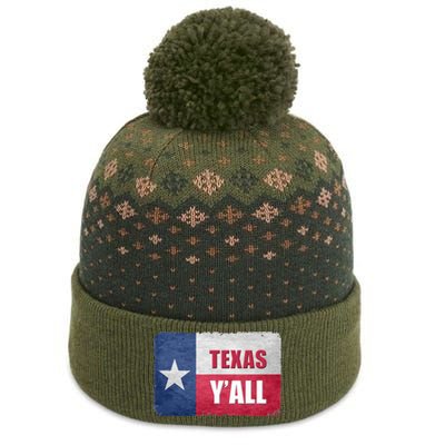 Texas YAll State Of Texas Flag The Baniff Cuffed Pom Beanie