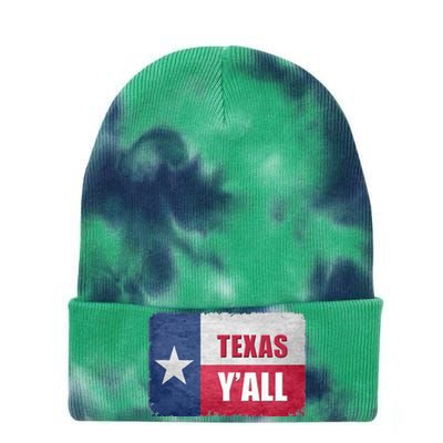 Texas YAll State Of Texas Flag Tie Dye 12in Knit Beanie