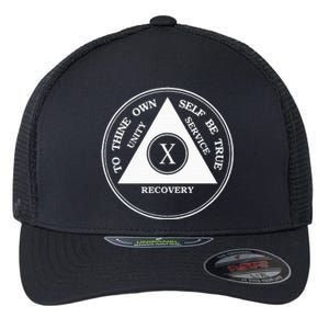 Ten Years Sober 10 Years Aa Sobriety Flexfit Unipanel Trucker Cap