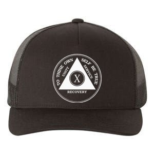 Ten Years Sober 10 Years Aa Sobriety Yupoong Adult 5-Panel Trucker Hat