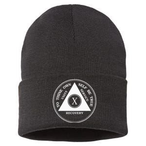 Ten Years Sober 10 Years Aa Sobriety Sustainable Knit Beanie