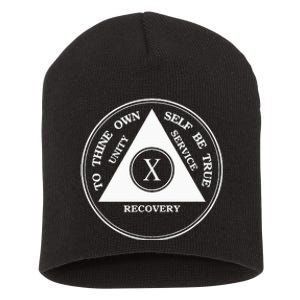 Ten Years Sober 10 Years Aa Sobriety Short Acrylic Beanie