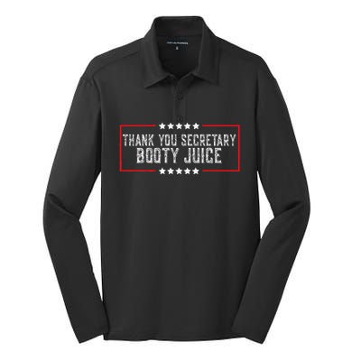 Thank You Secretary Booty Juice Funny Biden Silk Touch Performance Long Sleeve Polo