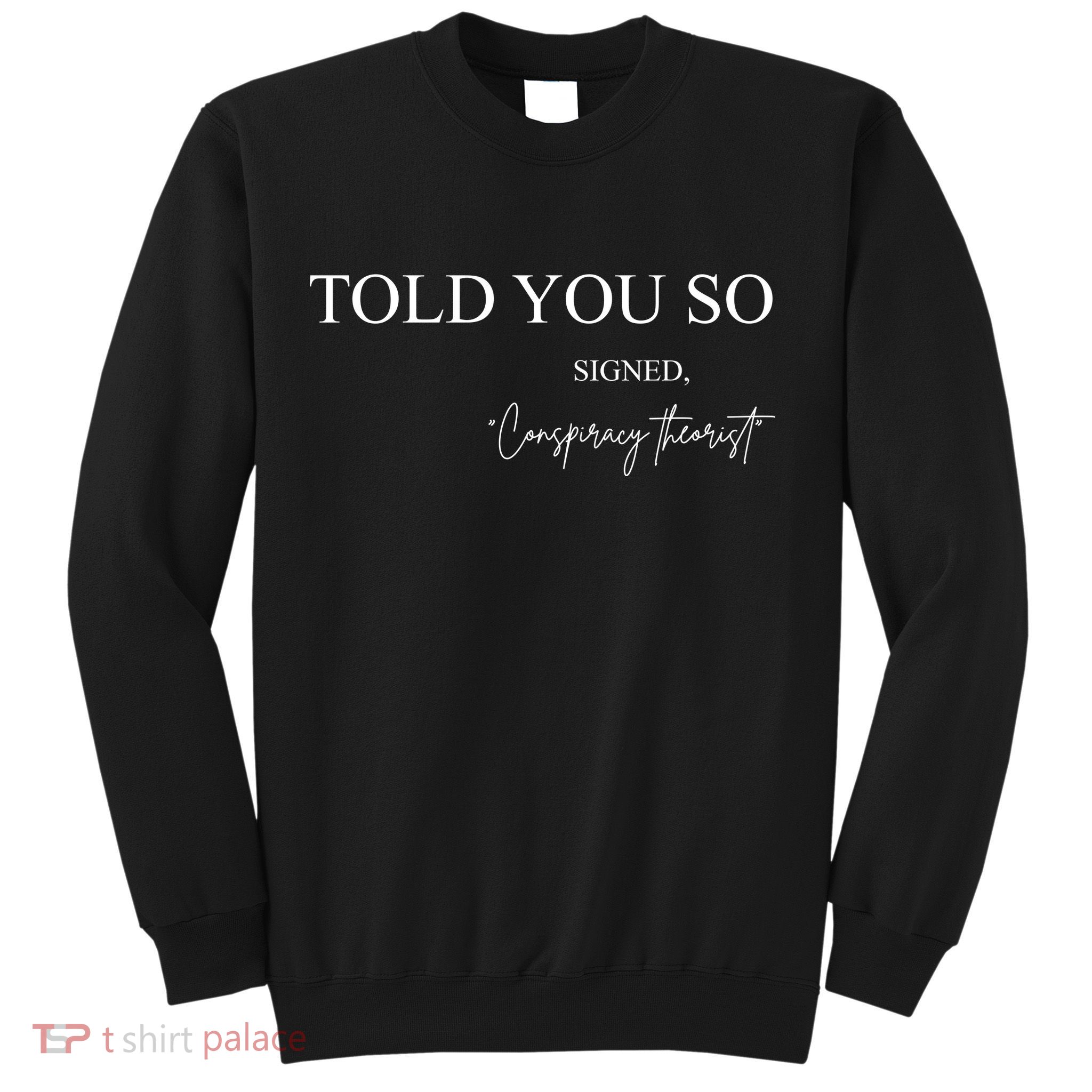 Told You So Conspiracy Theorist Sweatshirt
