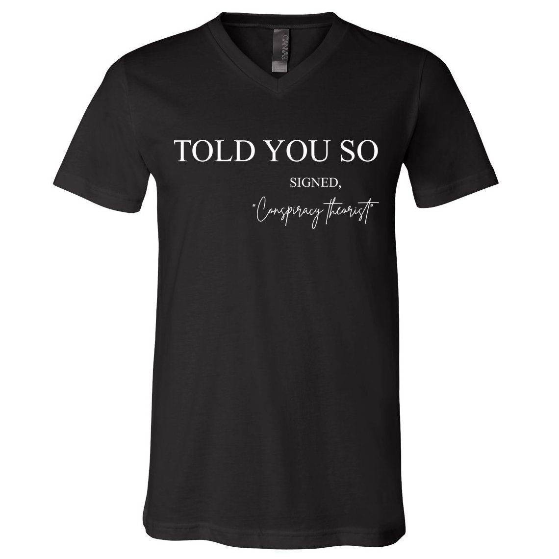 Told You So Conspiracy Theorist V-Neck T-Shirt