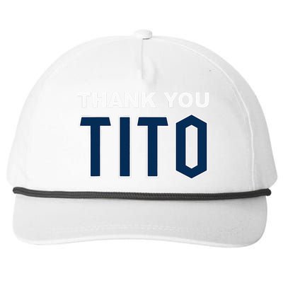 Thank You Tito Snapback Five-Panel Rope Hat