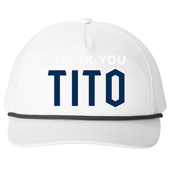 Thank You Tito Snapback Five-Panel Rope Hat