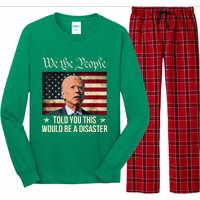 Told You This Would Be The Disaster Funny Anti Biden Long Sleeve Pajama Set