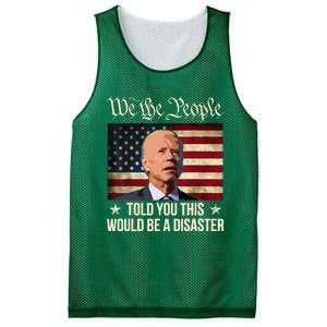 Told You This Would Be The Disaster Funny Anti Biden Mesh Reversible Basketball Jersey Tank