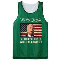 Told You This Would Be The Disaster Funny Anti Biden Mesh Reversible Basketball Jersey Tank