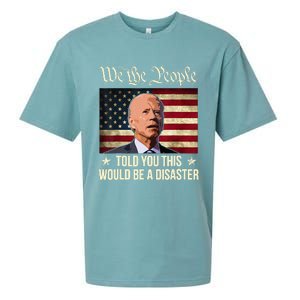 Told You This Would Be The Disaster Funny Anti Biden Sueded Cloud Jersey T-Shirt