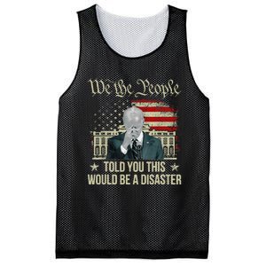 Told You This Would Be The Disaster Funny Anti Biden Mesh Reversible Basketball Jersey Tank